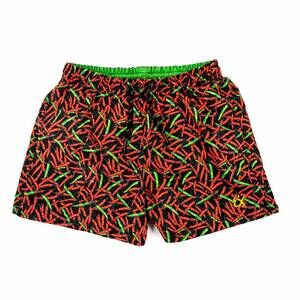 NEW EIGHT X men's pepper print swim trunks in chili